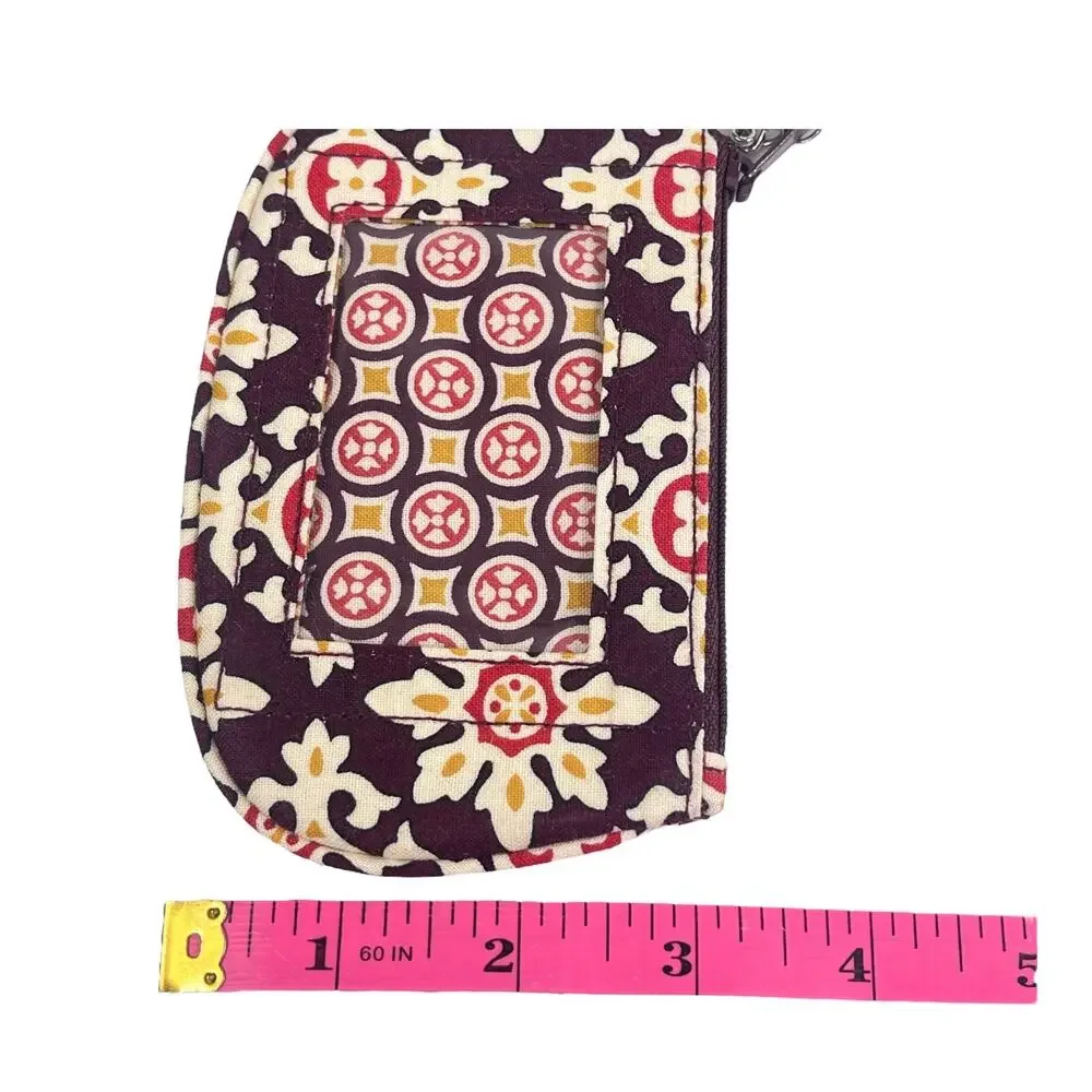 NEW Vera Bradley Clip Zip ID Case Medallion COIN PURSE Mini Card Wallet 5.5” NWT - Picture 6 of 8